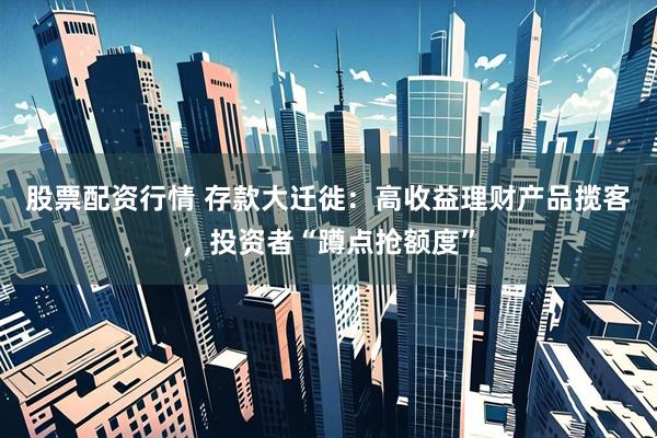 股票配资行情 存款大迁徙：高收益理财产品揽客，投资者“蹲点抢额度”